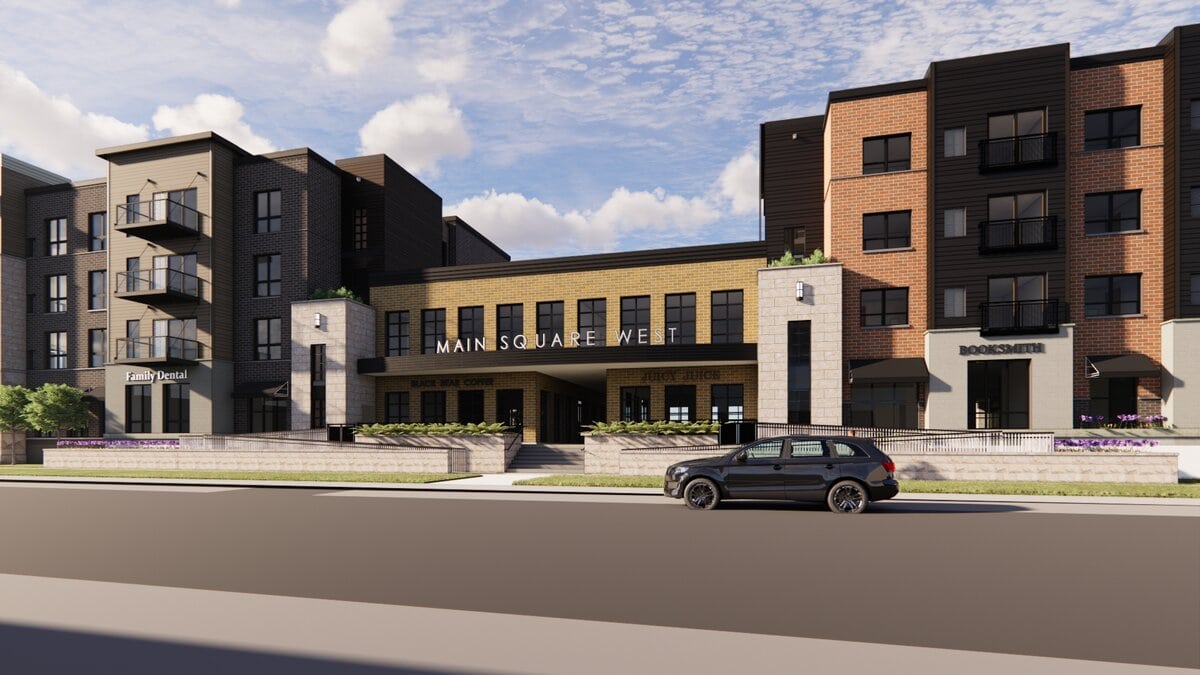 East Signage View 1.3 - With Future Building D East Signage View 1.3 - With Future Building D