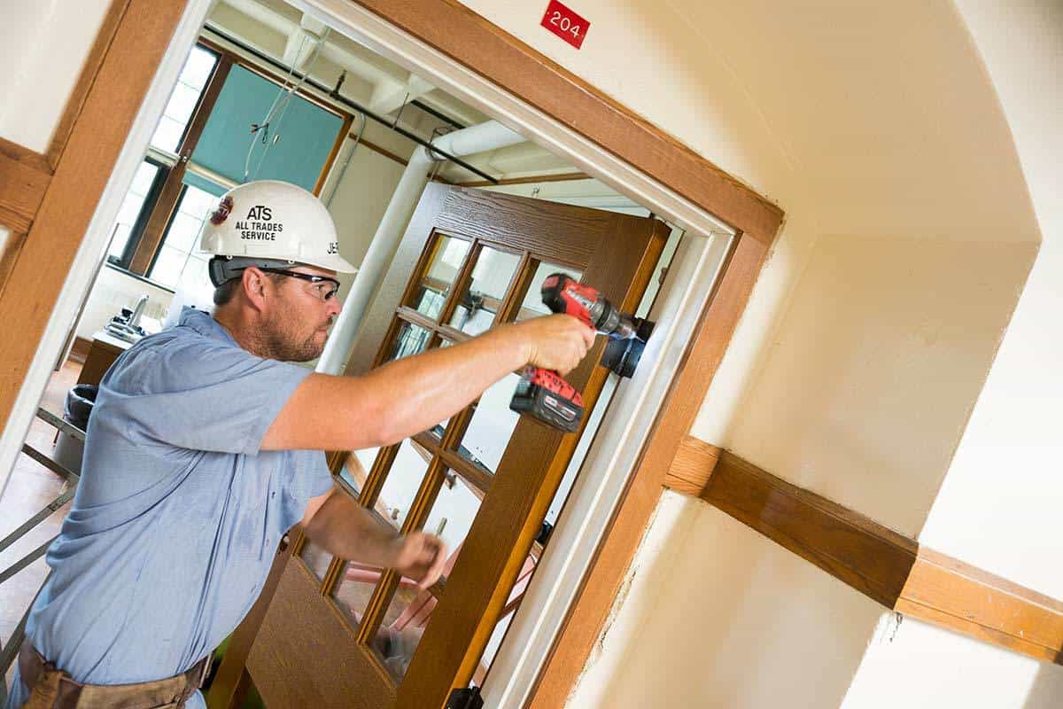 Drilling Door Frame